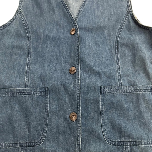 Talbots Denim Vintage Blue Women’s Vest Size Medium - Picture 3 of 13